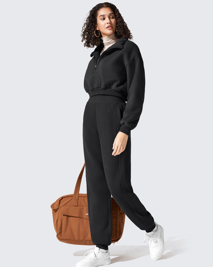 Pantalones de chándal ajustados Flurrylux de algodón con forro polar