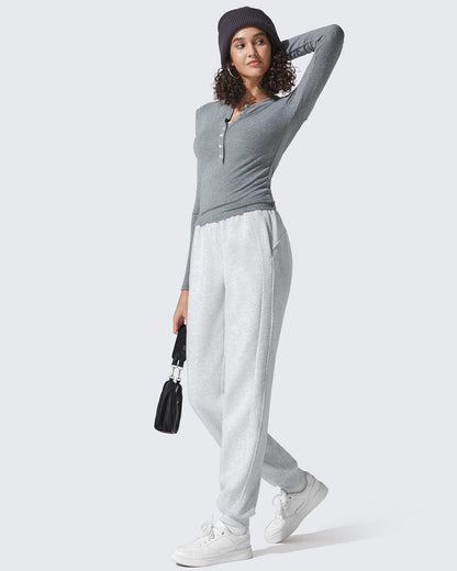 Pantalones de chándal ajustados Flurrylux de algodón con forro polar