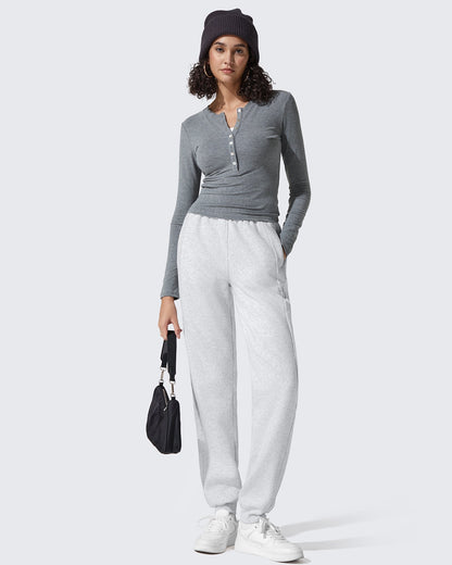 Pantalones de chándal ajustados Flurrylux de algodón con forro polar