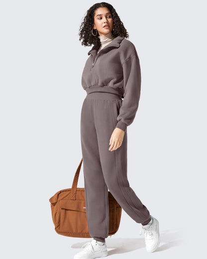 Pantalones de chándal ajustados Flurrylux de algodón con forro polar