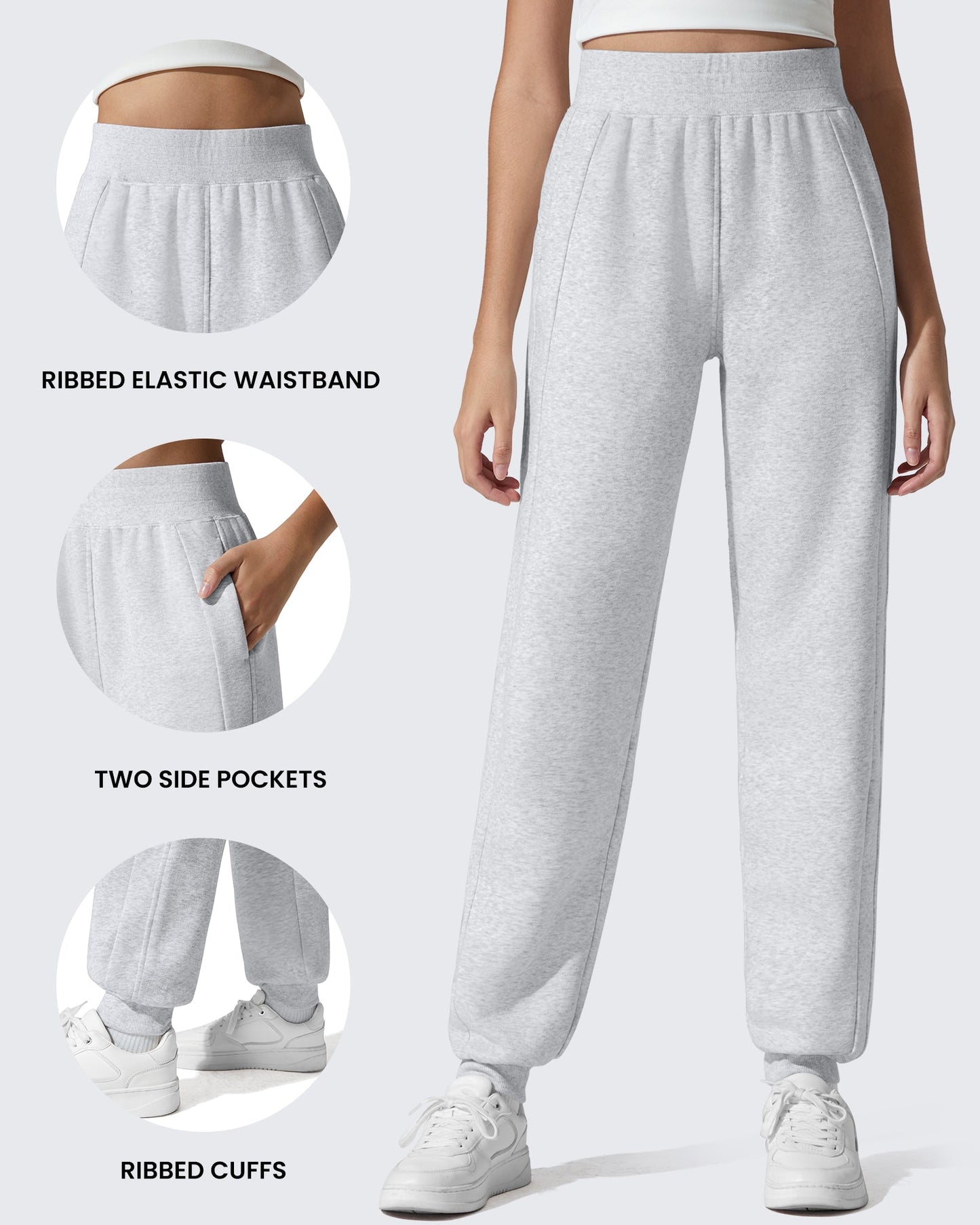 Pantalones de chándal ajustados Flurrylux de algodón con forro polar