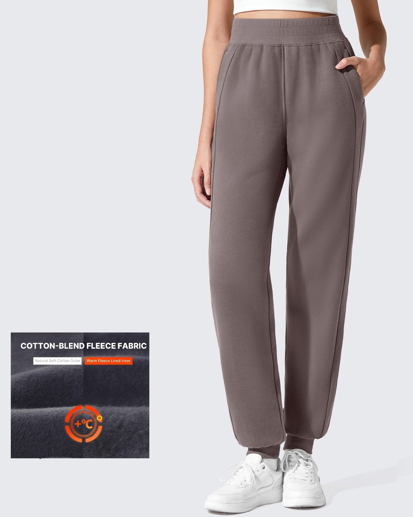Pantalones de chándal ajustados Flurrylux de algodón con forro polar