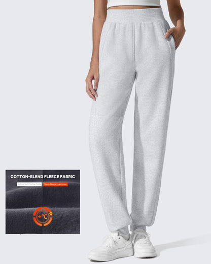 Pantalones de chándal ajustados Flurrylux de algodón con forro polar