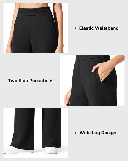 Pantalones de chándal Flurrylux con forro polar de algodón y cintura elástica