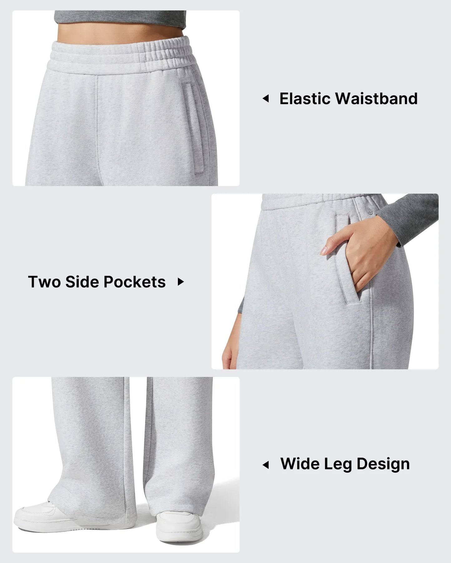 Pantalones de chándal Flurrylux con forro polar de algodón y cintura elástica