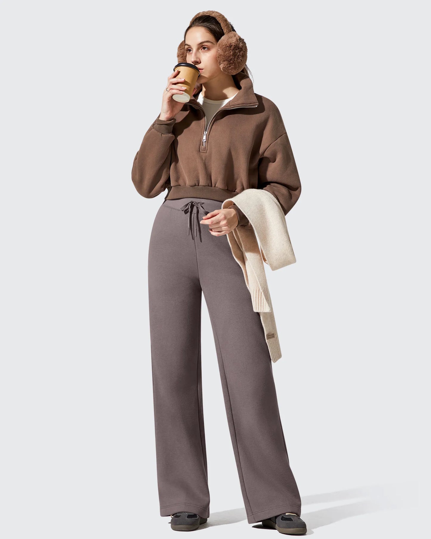 Pantalones térmicos de algodón con forro polar y cordón ajustable Flurrylux