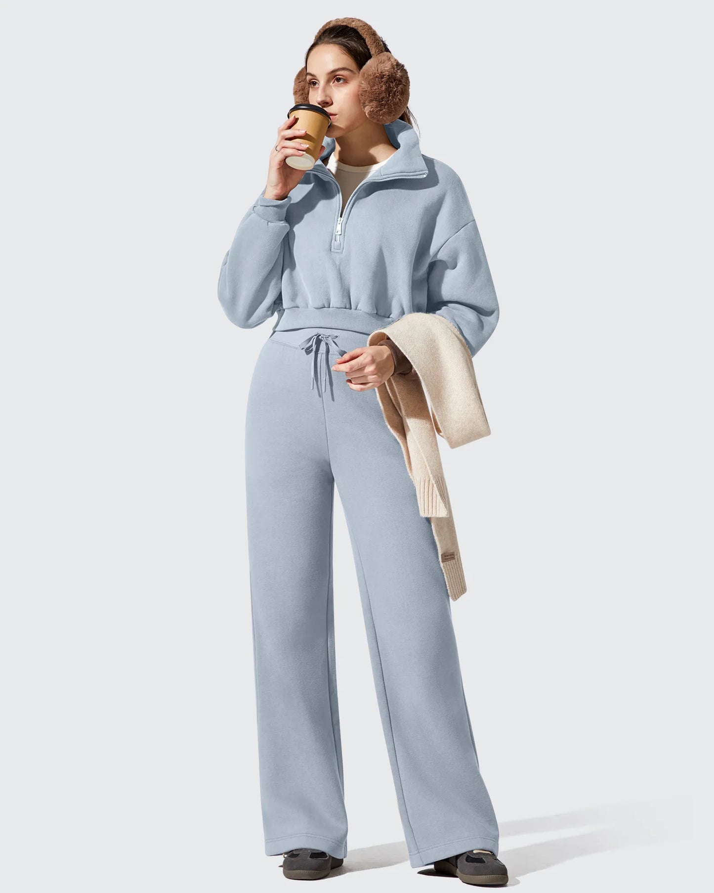 Pantalones térmicos de algodón con forro polar y cordón ajustable Flurrylux