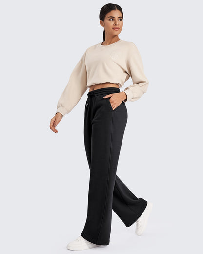 Pantalones Flurrylux de Cintura Alta con Cordón y Forro Polar