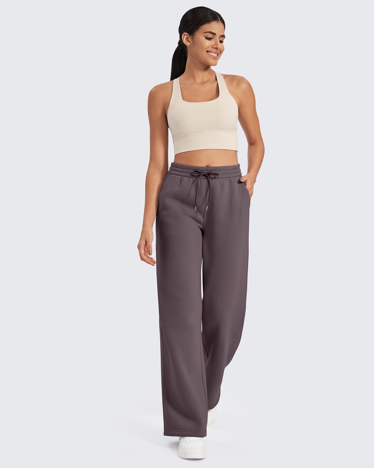 Pantalones Flurrylux de Cintura Alta con Cordón y Forro Polar