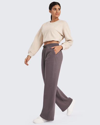 Pantalones Flurrylux de Cintura Alta con Cordón y Forro Polar