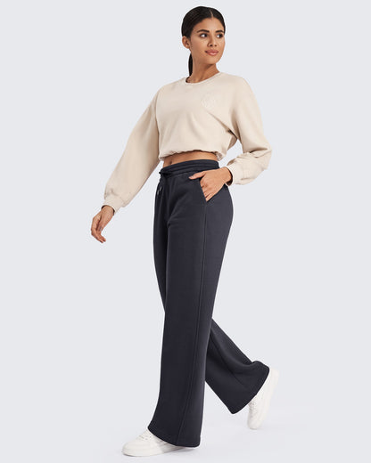Pantalones Flurrylux de Cintura Alta con Cordón y Forro Polar