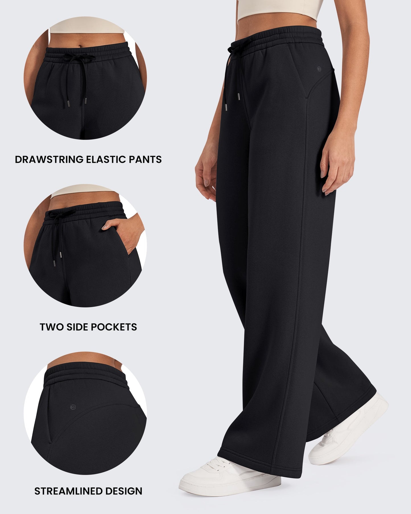 Pantalones Flurrylux de Cintura Alta con Cordón y Forro Polar