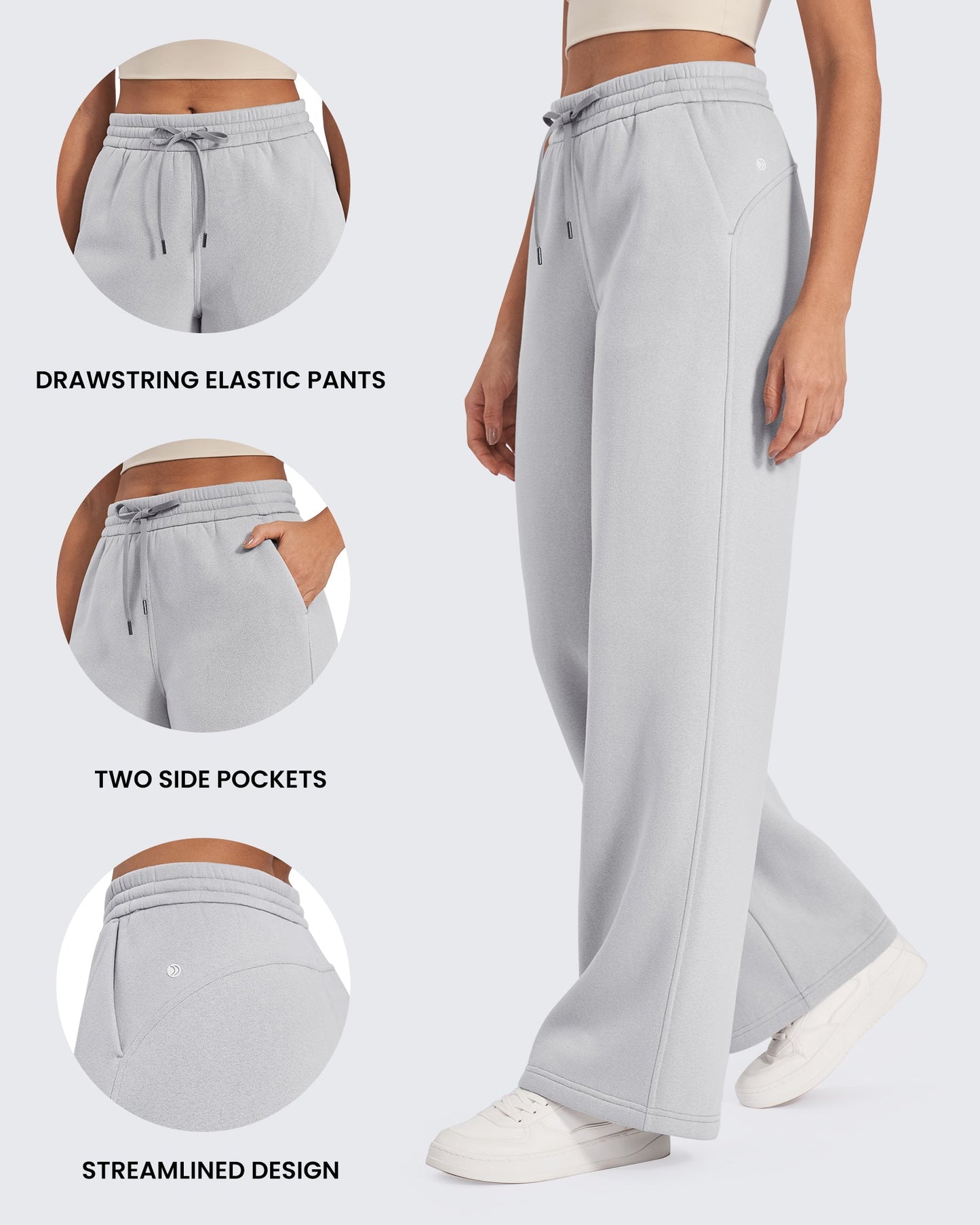 Pantalones Flurrylux de Cintura Alta con Cordón y Forro Polar