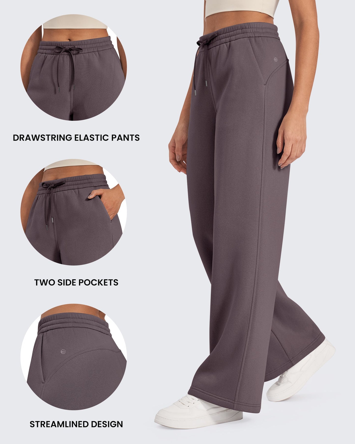 Pantalones Flurrylux de Cintura Alta con Cordón y Forro Polar