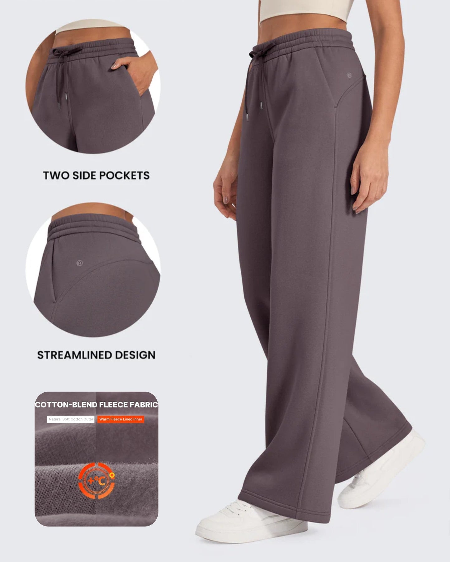 Pantalones Flurrylux de Cintura Alta con Cordón y Forro Polar