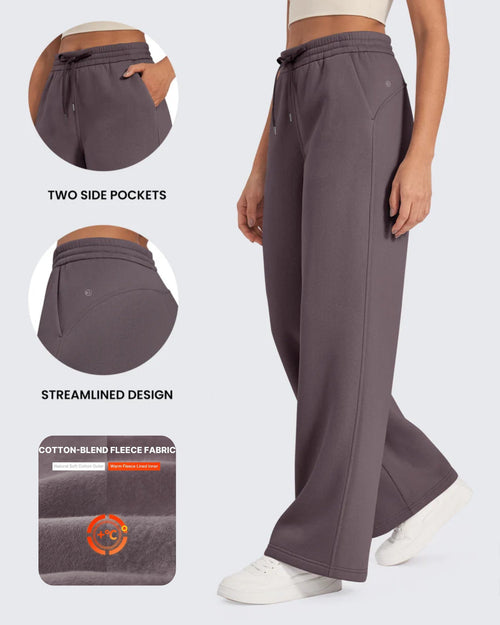 Pantalones Flurrylux de Cintura Alta con Cordón y Forro Polar
