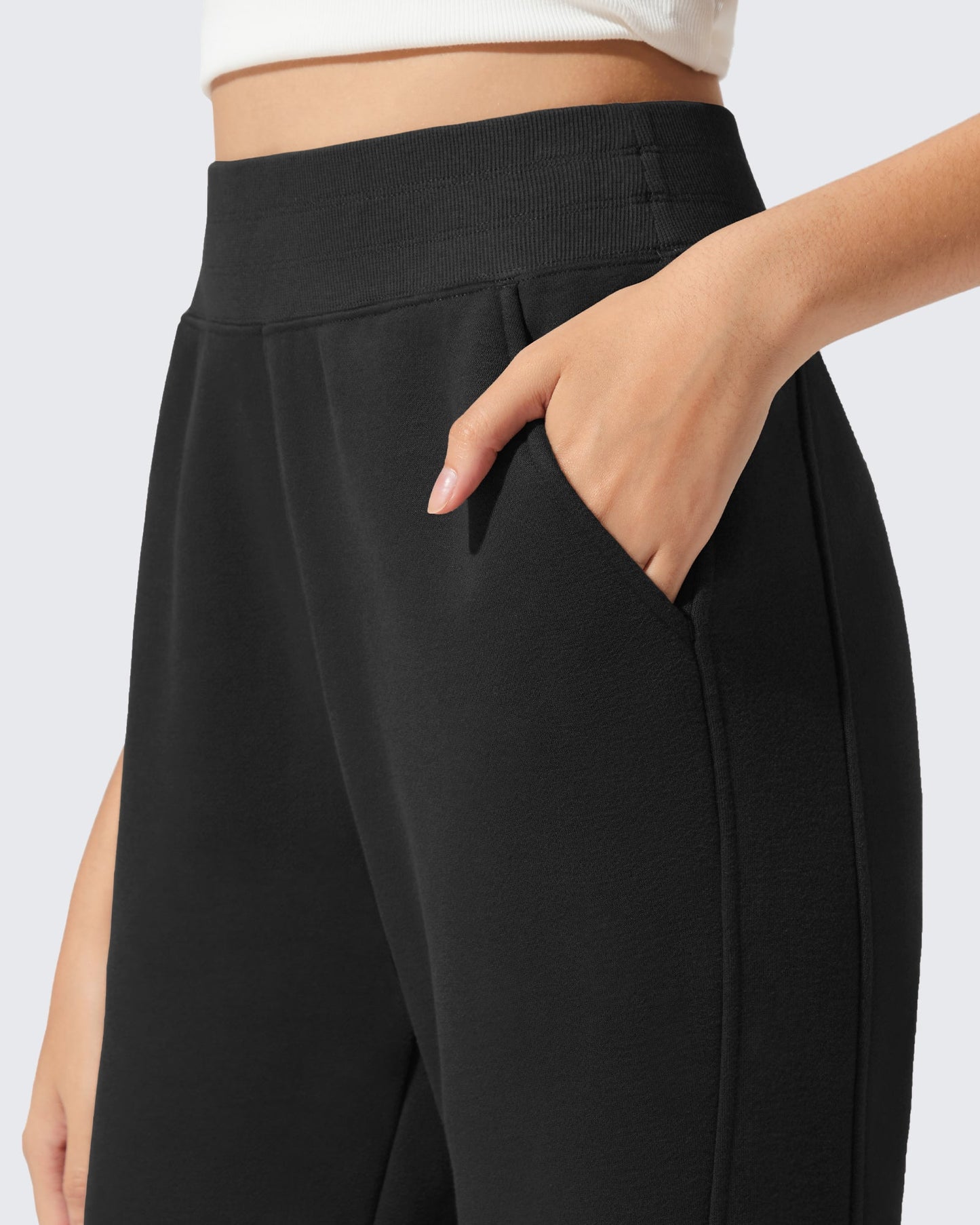 Pantalones de chándal acampanados sueltos con forro polar Flurrylux