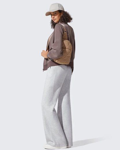 Pantalones de chándal acampanados sueltos con forro polar Flurrylux