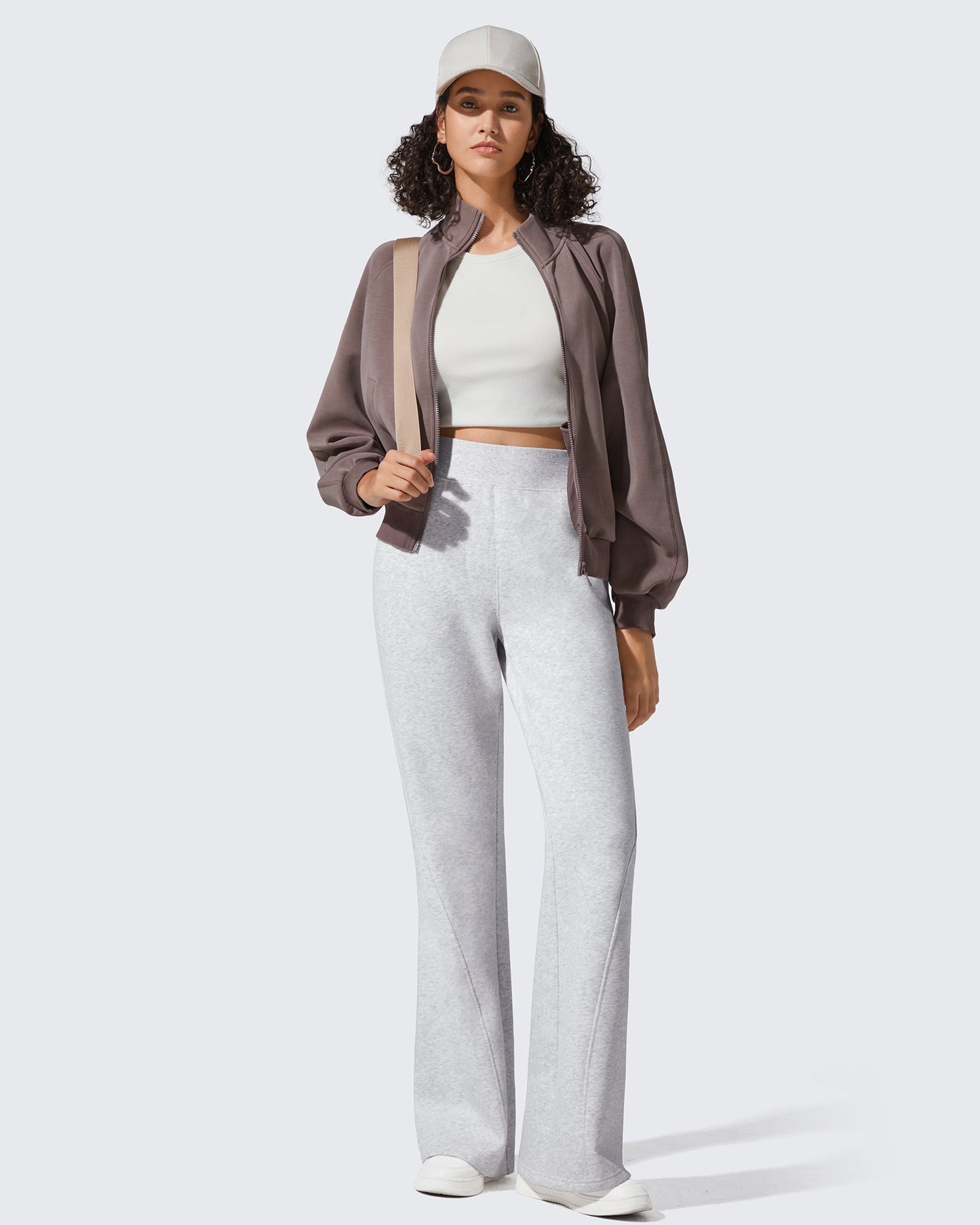 Pantalones de chándal acampanados sueltos con forro polar Flurrylux