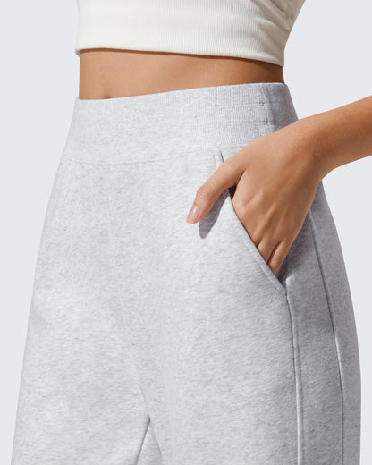 Pantalones de chándal acampanados sueltos con forro polar Flurrylux