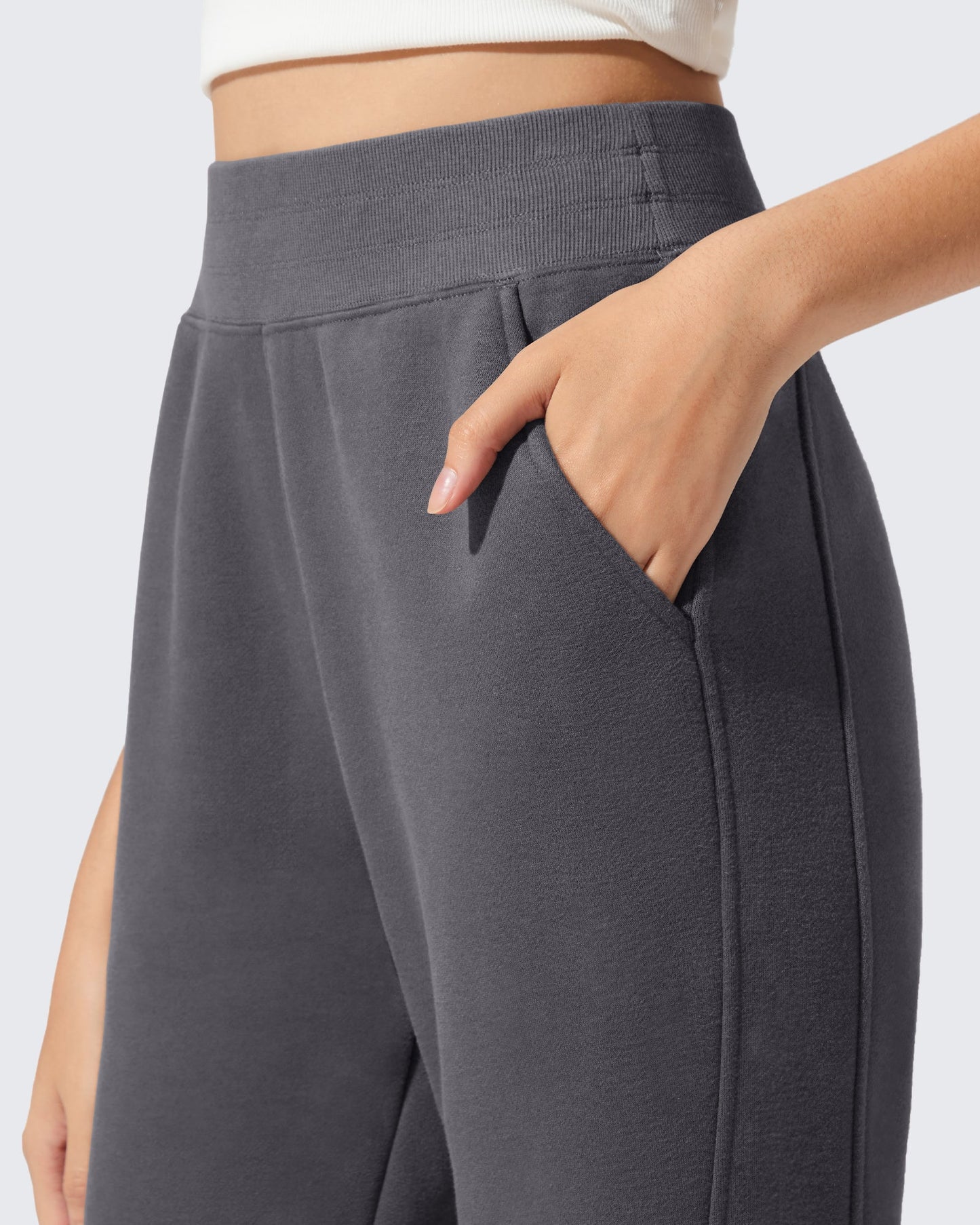Pantalones de chándal acampanados sueltos con forro polar Flurrylux