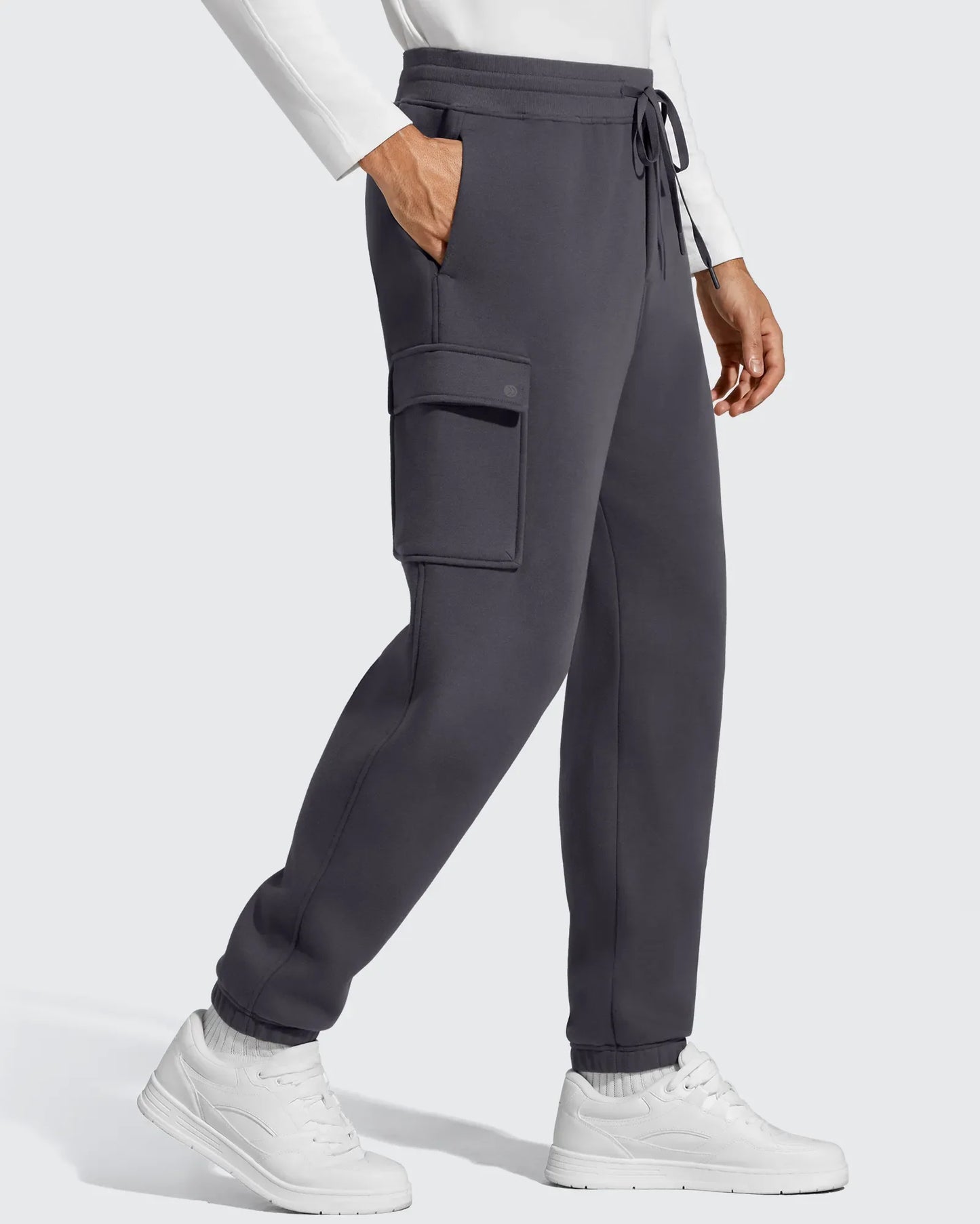 Pantalones cargo Flurrylux de algodón con forro polar y cordón para hombre