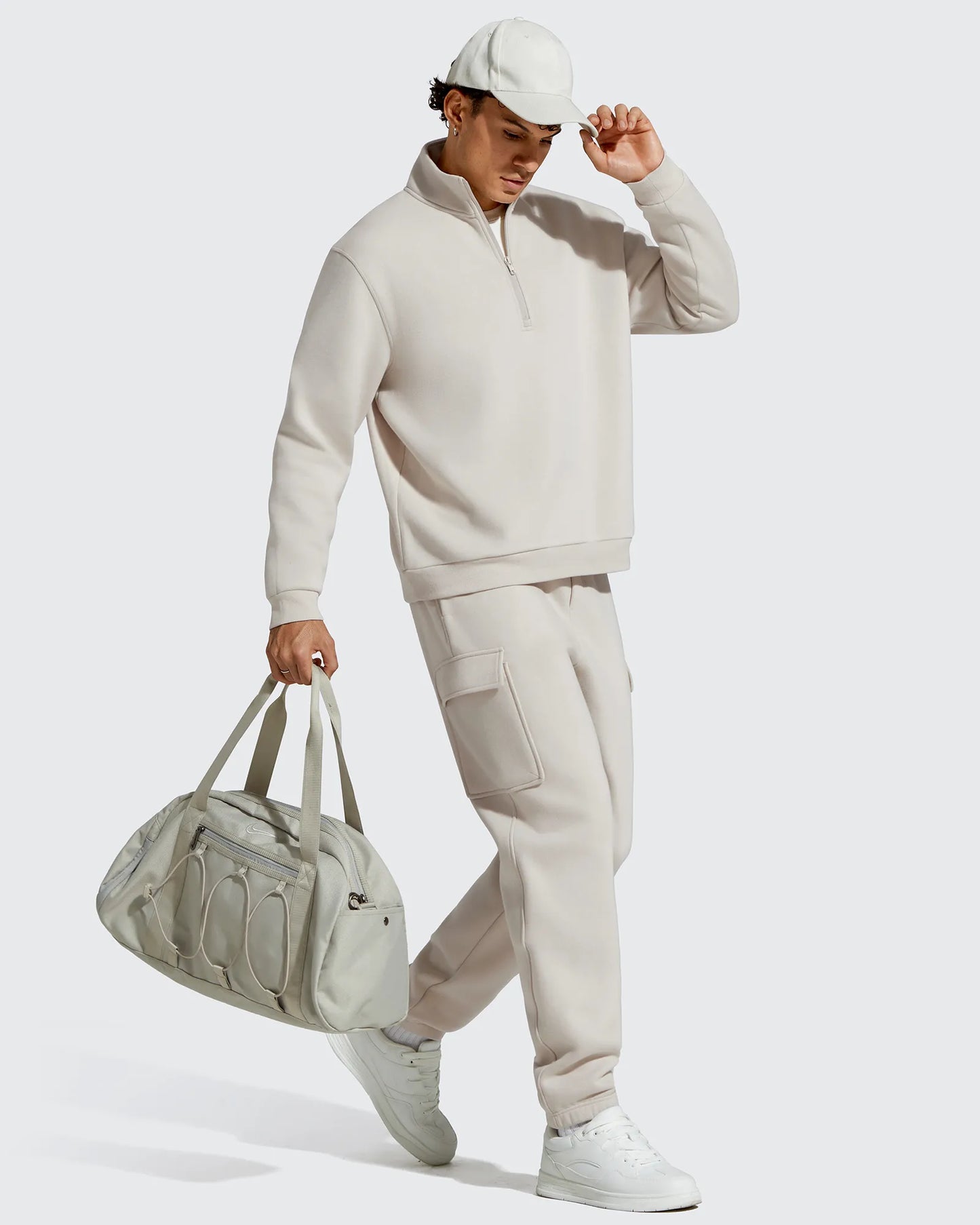Pantalones cargo Flurrylux de algodón con forro polar y cordón para hombre