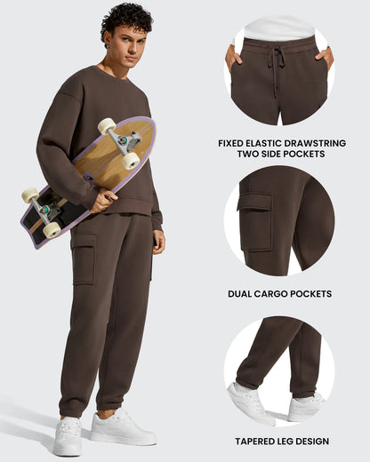 Pantalones cargo Flurrylux de algodón con forro polar y cordón para hombre