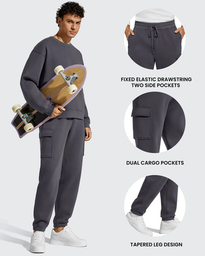 Pantalones cargo Flurrylux de algodón con forro polar y cordón para hombre