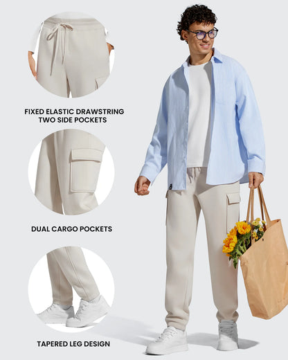 Pantalones cargo Flurrylux de algodón con forro polar y cordón para hombre