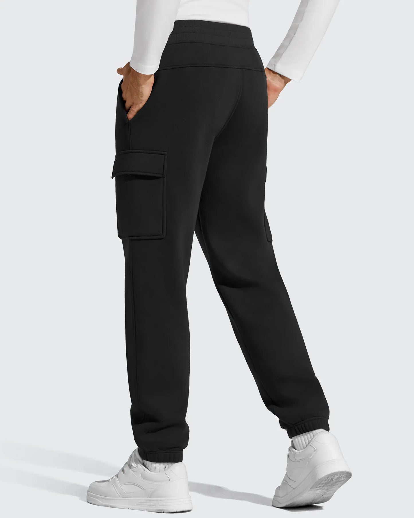 Pantalones cargo Flurrylux de algodón con forro polar y cordón para hombre