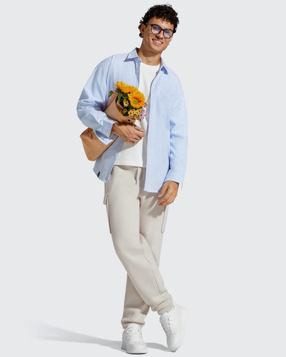 Pantalones cargo Flurrylux de algodón con forro polar y cordón para hombre