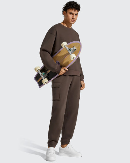 Pantalones cargo Flurrylux de algodón con forro polar y cordón para hombre