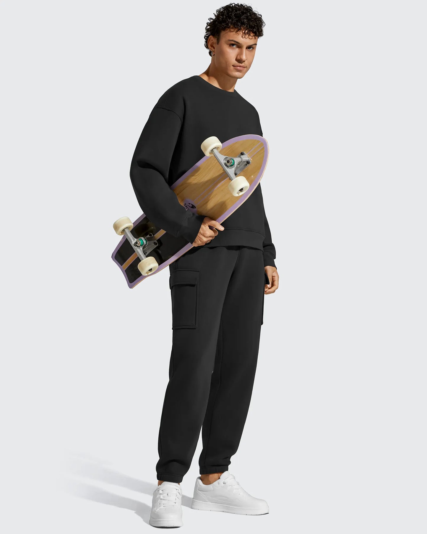 Pantalones cargo Flurrylux de algodón con forro polar y cordón para hombre
