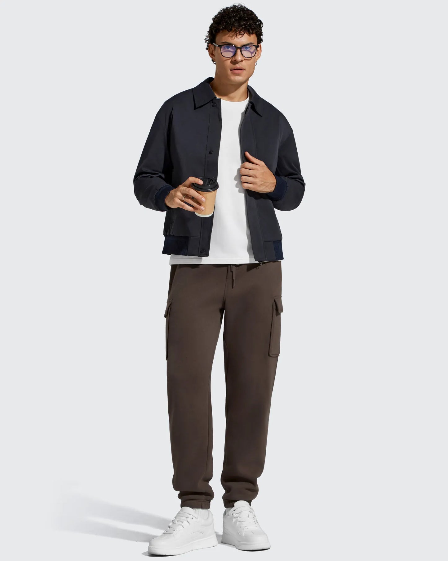 Pantalones cargo Flurrylux de algodón con forro polar y cordón para hombre