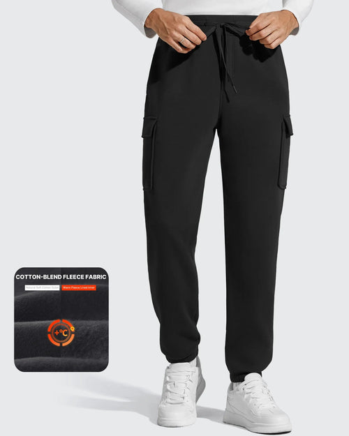 Pantalones cargo Flurrylux de algodón con forro polar y cordón para hombre