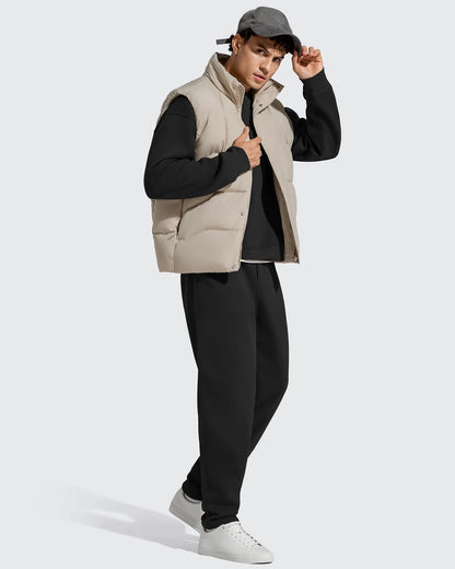 Flurrylux Pantalones de Hombre de Algodón de Pierna Recta con Cordón y Forro Polar
