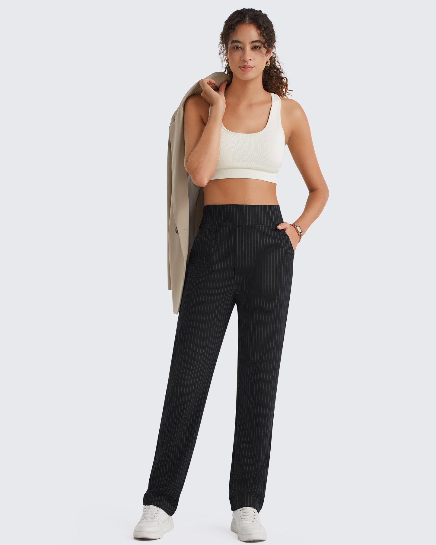Pantalones de Trabajo G4Free ShiftReady con Raya Diplomática, Bolsillos y Pierna Recta