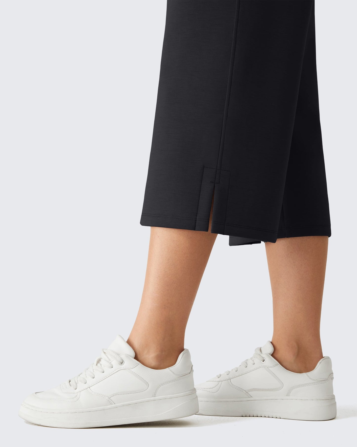 G4Free Smoofit Pantalones Capri de Pierna Ancha con Cordón y Bolsillos