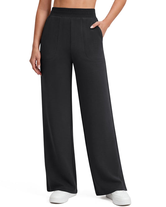 Pantalones de chándal suaves de modal Smoofit G4Free, cintura acanalada, aberturas laterales con bolsillos