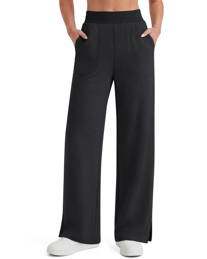 Pantalones de chándal suaves de modal Smoofit G4Free, cintura acanalada, aberturas laterales con bolsillos