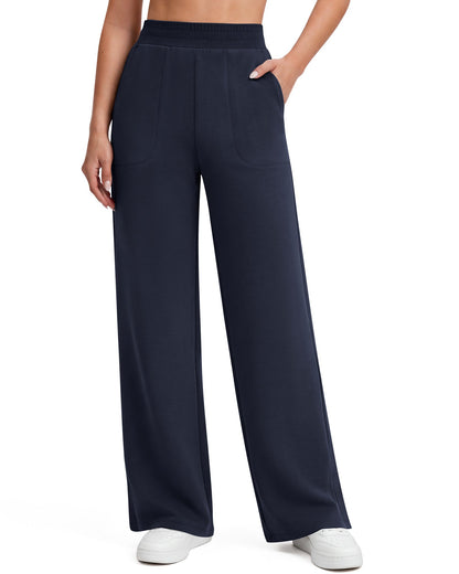 Pantalones de chándal suaves de modal Smoofit G4Free, cintura acanalada, aberturas laterales con bolsillos