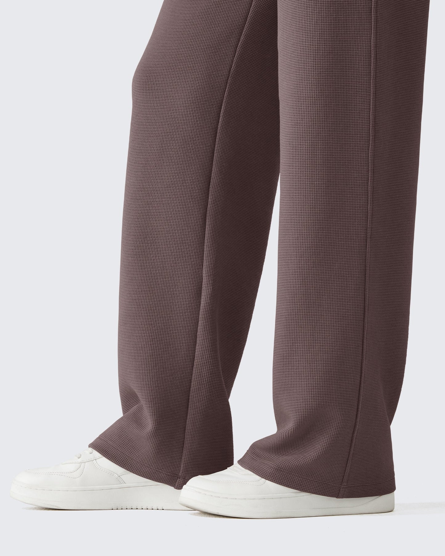 Pantalones de vestir G4Free Waffle de pernera ancha, de talle alto y elásticos