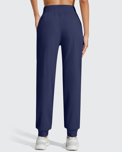 Pantalones de chándal ligeros con tobillos ajustados y cordón