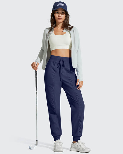Pantalones de chándal ligeros con tobillos ajustados y cordón