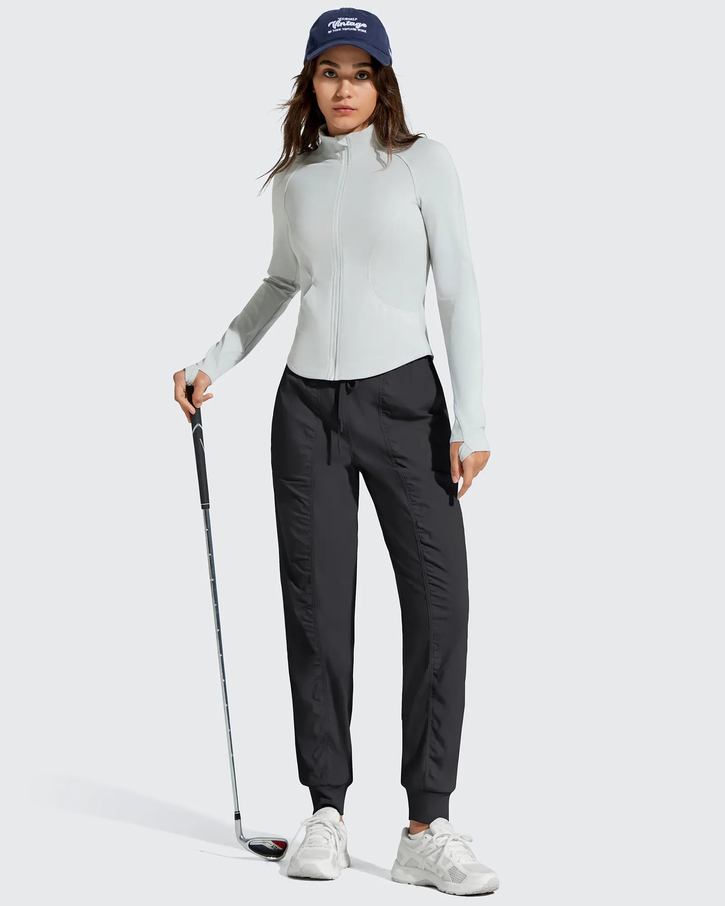 Pantalones de chándal ligeros con tobillos ajustados y cordón