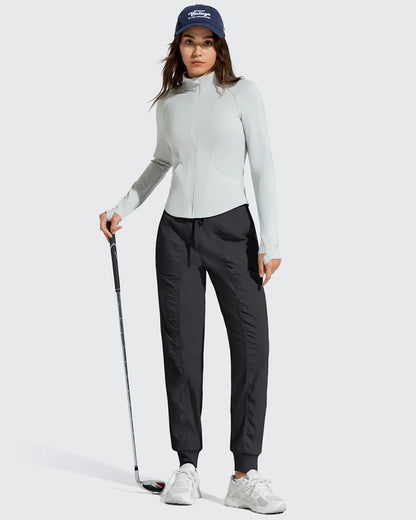 Pantalones de chándal ligeros con tobillos ajustados y cordón