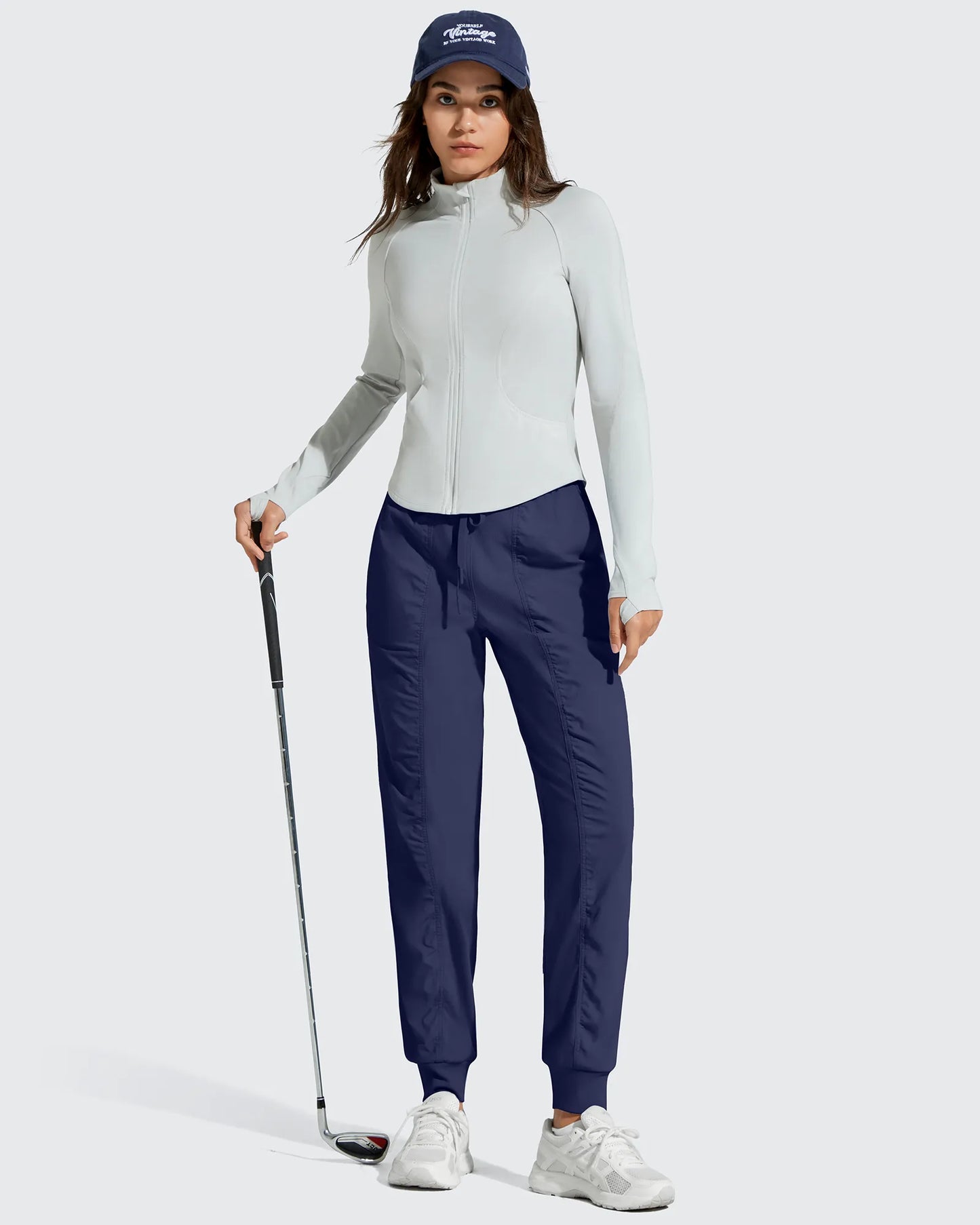 Pantalones de chándal ligeros con tobillos ajustados y cordón