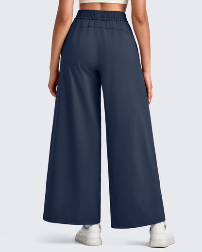 Pantalones Palazzo Anchos Ligeros al Tobillo