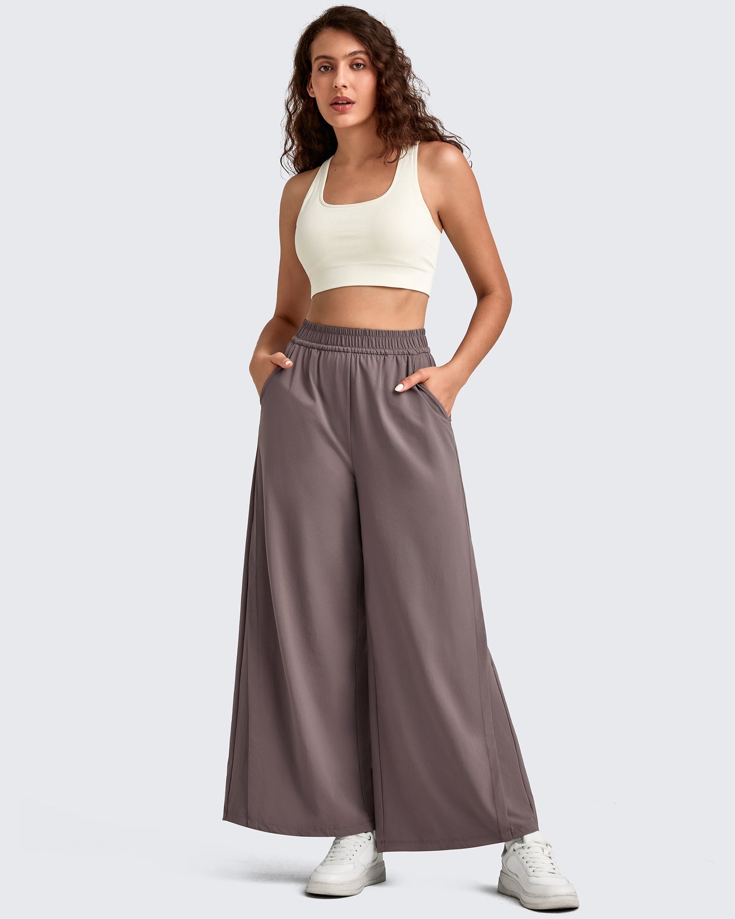 Pantalones Palazzo Anchos Ligeros al Tobillo